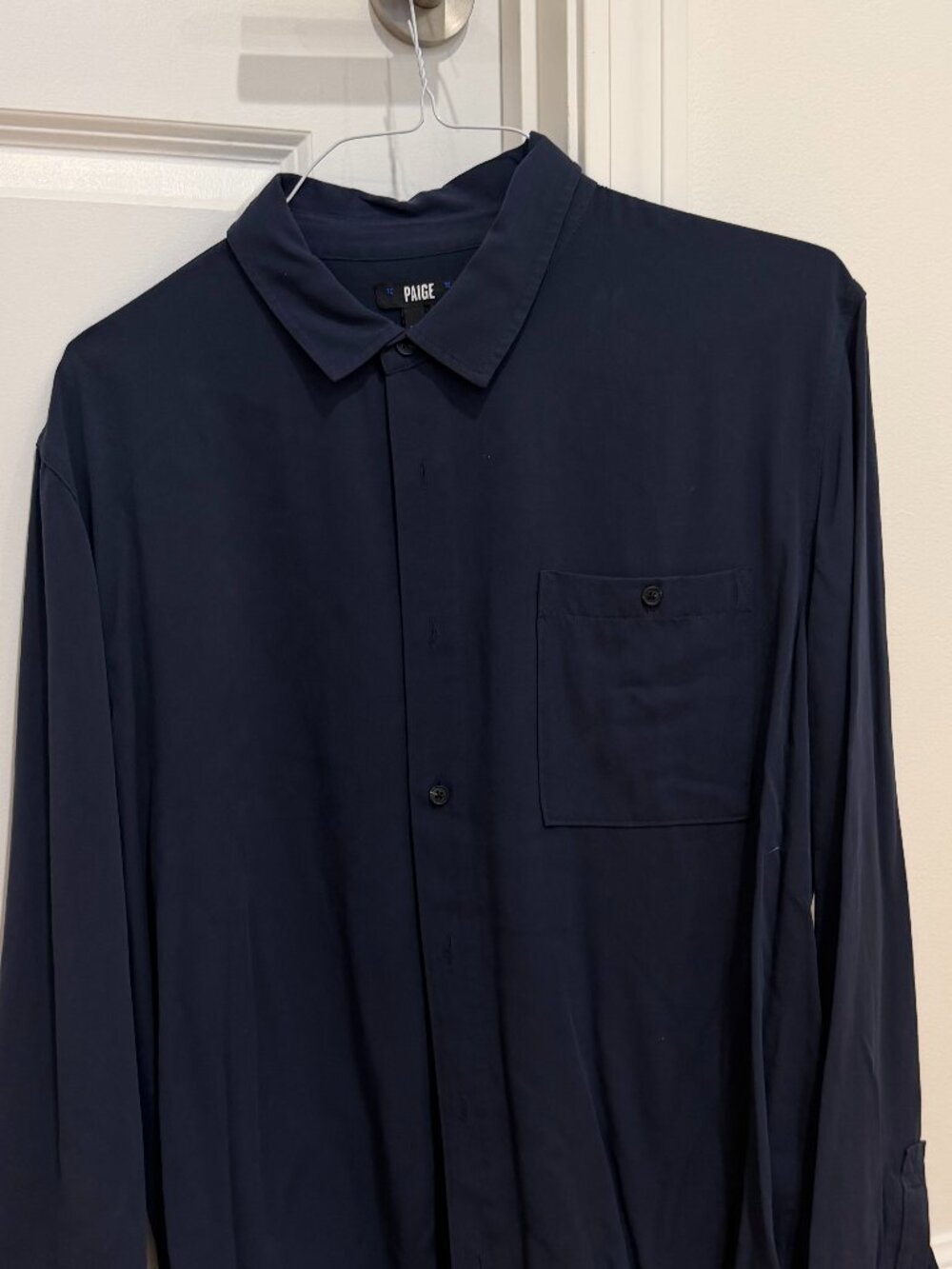 Men's Blue-Grey Button Down -- XL Paige